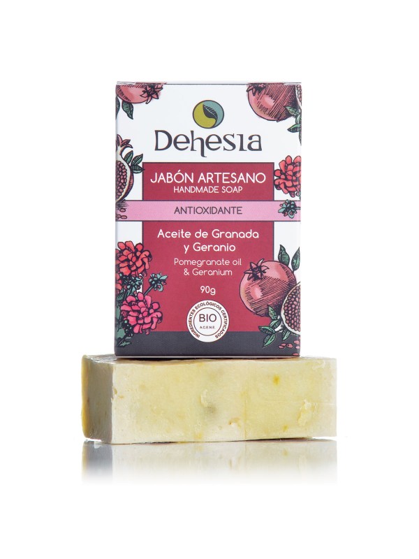 Jabón Artesano Antioxidante BIO con Granada y Geranio - Dehesia