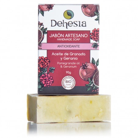 Jabón Artesano Antioxidante BIO con Granada y Geranio - Dehesia