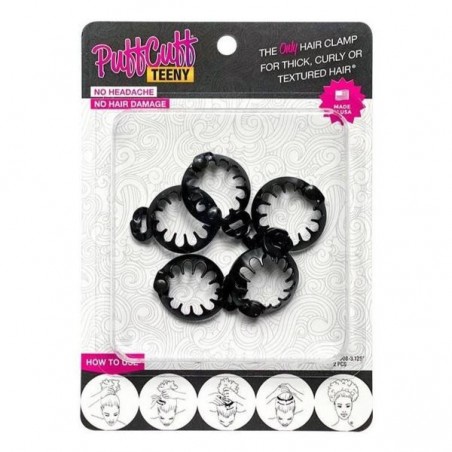 PUFFCUFF TEENY BLACK– 0,75" (Pack de 5 PCS.)