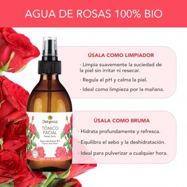 Tónico Facial Agua de Rosas BIO 250ml - Dehesia