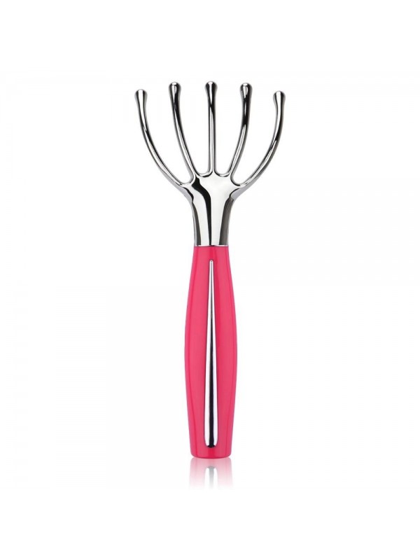 Puffcuff Sensitive Scalp Vibrating Massager in Pink and Chrome