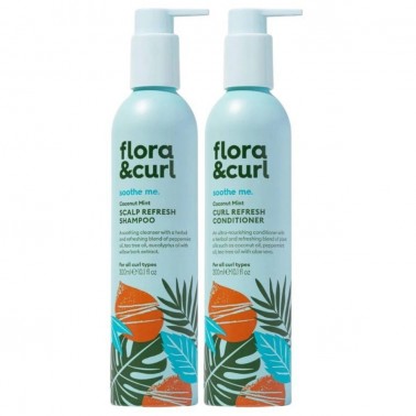 Flora & Curl Coconut Mint Refresh Scalp Cleansing Duo 