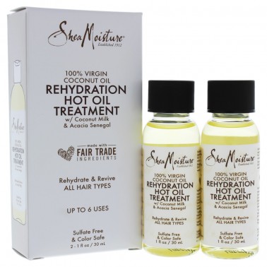 Shea Moisture 100% Virgin Coconut Oil Rehydration Hot Oil Treatment 30ml
