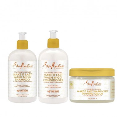 Shea Moisture Coconut Custard Make It Last Wash N´ Go Pack 