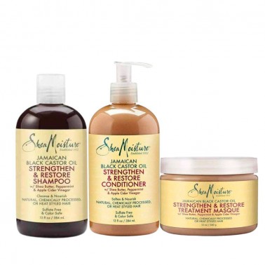 Shea Moisture Jamaican Black Castor Oil Pack of 3