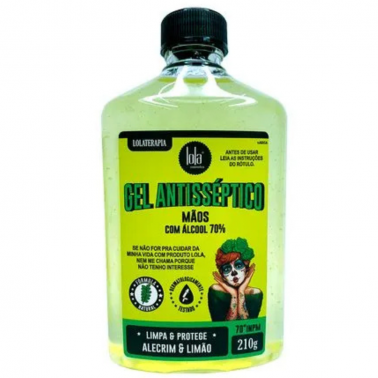 Lola Cosmetics Álcool Gel Antisséptico Alecrim & Limão 270g